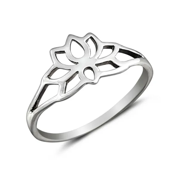 Studio Jewellery Feature & Stacker Rings | Rings-Lotus Silver Ring