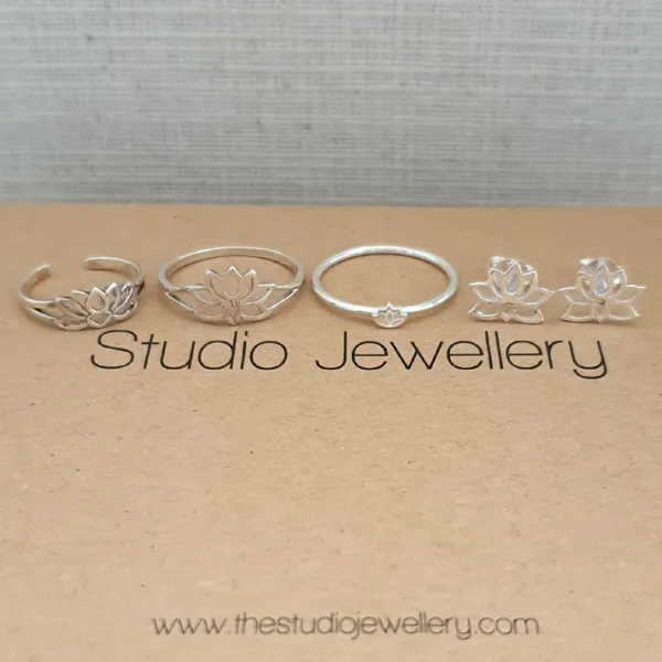 Studio Jewellery Feature & Stacker Rings | Rings-Lotus Silver Ring