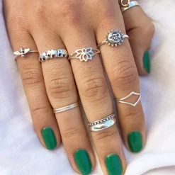 Studio Jewellery Feature & Stacker Rings | Rings-Lotus Silver Ring