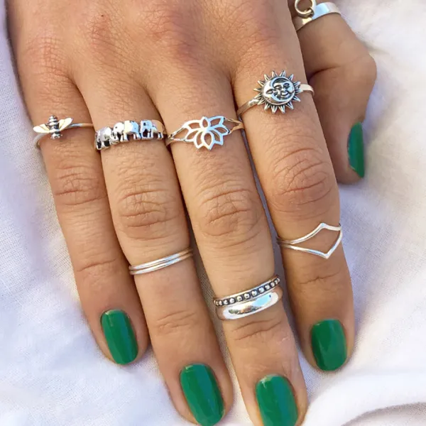 Studio Jewellery Feature & Stacker Rings | Rings-Lotus Silver Ring