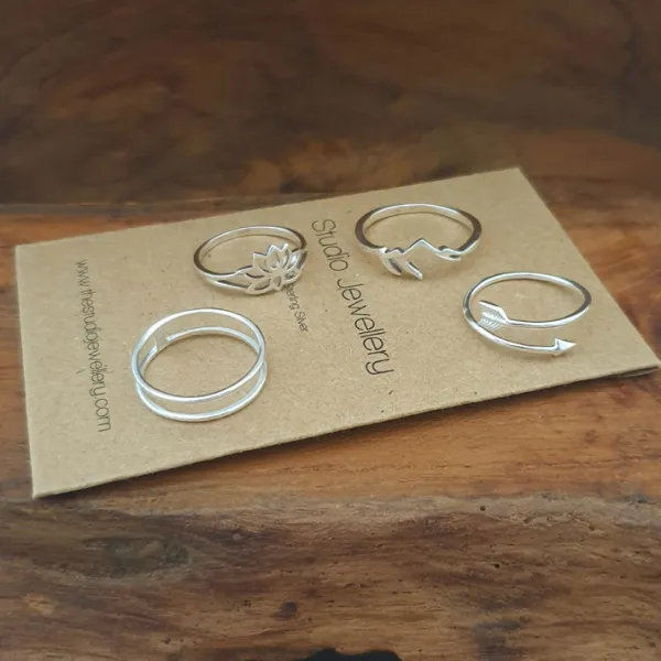 Studio Jewellery Feature & Stacker Rings | Rings-Lotus Silver Ring