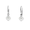 Studio Jewellery Hoop Earrings | Earrings-Mandala Shell Hoop Charm Silver Earrings