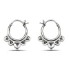 Studio Jewellery Earring Jackets And Threaders | Earrings-Mandala Silver Hoop Earrings
