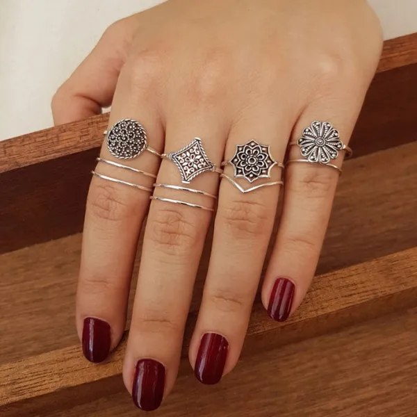 Studio Jewellery Feature & Stacker Rings | Rings-Mandala Silver Ring