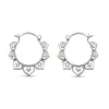 Studio Jewellery Hoop Earrings | Earrings-Mandala Sterling Silver Hoop Earrings
