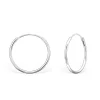 Studio Jewellery Hoop Earrings | Earrings-Medium 20-40mm Slim Sterling Silver Hoop Earrings