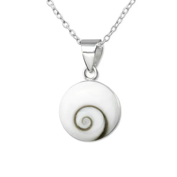 Studio Jewellery Necklaces-Medium Shiva Shell Silver Necklace