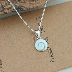 Studio Jewellery Necklaces-Medium Shiva Shell Silver Necklace