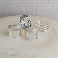 Studio Jewellery Feature & Stacker Rings | Rings-10mm Adjustable Band Silver Ring