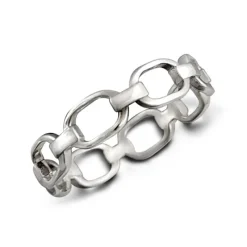 Studio Jewellery Feature & Stacker Rings | Rings-4mm Chain Silver Ring