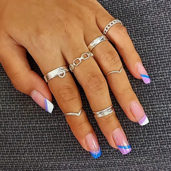 Studio Jewellery Feature & Stacker Rings | Rings-3mm Chain Silver Ring
