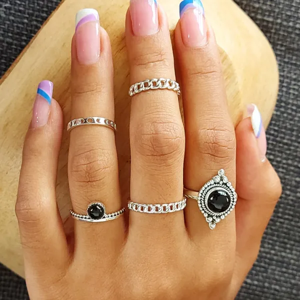 Studio Jewellery Feature & Stacker Rings | Rings-3mm Chain Silver Ring