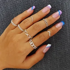 Studio Jewellery Feature & Stacker Rings | Rings-3mm Chain Silver Ring