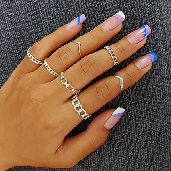 Studio Jewellery Feature & Stacker Rings | Rings-3mm Chain Silver Ring