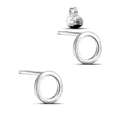 Studio Jewellery Stud Earrings | Earrings-8mm Circle Silver Stud Earring