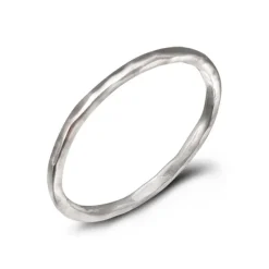 Studio Jewellery Feature & Stacker Rings | Rings-1mm Hammered Rock Stacker Ring