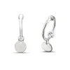 Studio Jewellery Hoop Earrings | Earrings-10mm Hoop Earrings With Small Disc