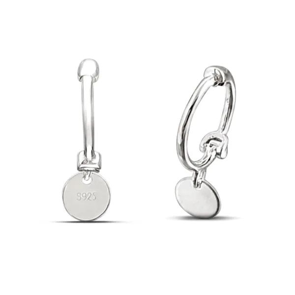 Studio Jewellery Hoop Earrings | Earrings-10mm Hoop Earrings With Small Disc