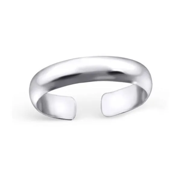 Studio Jewellery Midi And Knuckle Rings | Rings-3mm Plain Band Adjustable Mid Finger Silver Ring