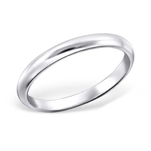 Studio Jewellery Midi And Knuckle Rings | Rings-2mm Round Edge Band Sterling Silver Ring