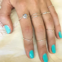 Studio Jewellery Midi And Knuckle Rings | Rings-2mm Round Edge Band Sterling Silver Ring