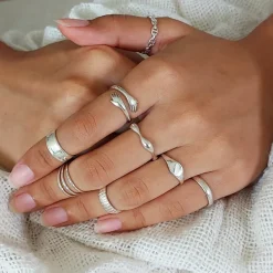 Studio Jewellery Feature & Stacker Rings | Rings-3mm Round Edge Band Sterling Silver Ring