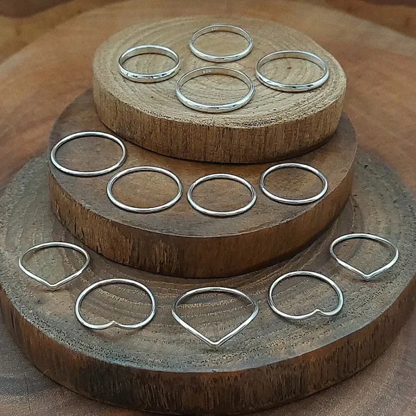Studio Jewellery Midi And Knuckle Rings | Rings-2mm Round Edge Band Sterling Silver Ring