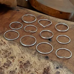 Studio Jewellery Midi And Knuckle Rings | Rings-2mm Round Edge Band Sterling Silver Ring
