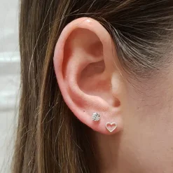 Studio Jewellery Stud Earrings | Earrings-4mm Sterling Silver Round Cut CZ Earring Studs