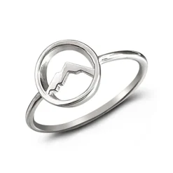 Studio Jewellery Feature & Stacker Rings | Rings-Mountain Circle Silver Ring