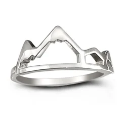Studio Jewellery Feature & Stacker Rings | Rings-Mountain Range Silver Ring