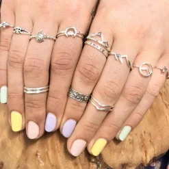 Studio Jewellery Feature & Stacker Rings | Rings-Mountain Range Silver Ring