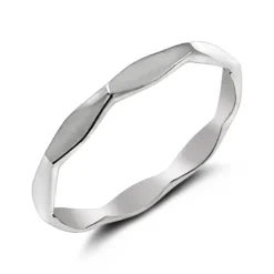 Studio Jewellery Feature & Stacker Rings | Rings-Multi Sided Silver Band