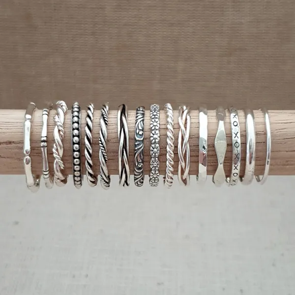 Studio Jewellery Feature & Stacker Rings | Rings-Multi Sided Silver Band