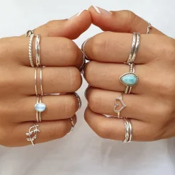 Studio Jewellery Feature & Stacker Rings | Rings-Olive Tree Branch Sterling Silver Ring