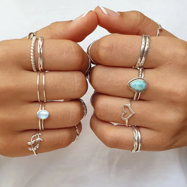Studio Jewellery Feature & Stacker Rings | Rings-Olive Tree Branch Sterling Silver Ring