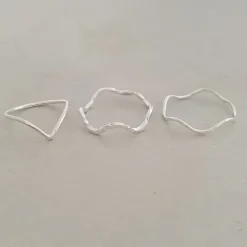 Studio Jewellery Midi And Knuckle Rings | Rings-Patterned Wawa Silver Ring