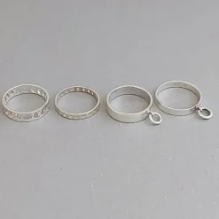 Studio Jewellery Feature & Stacker Rings | Rings-Phases of Moon Silver 5mm Band Ring