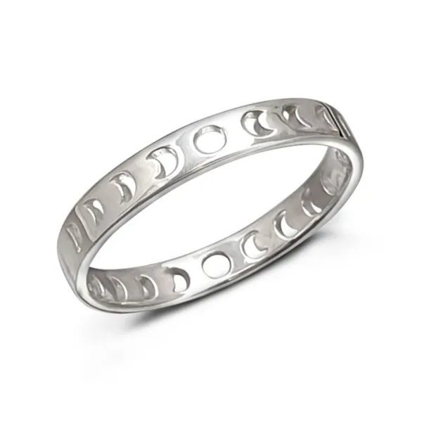 Studio Jewellery Feature & Stacker Rings | Rings-Phases of Moon Silver Ring