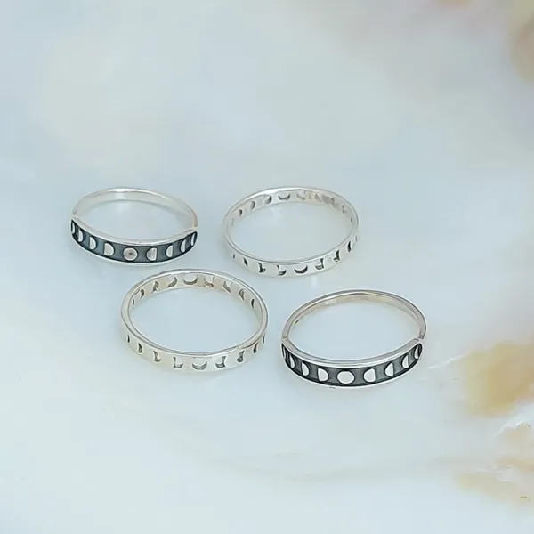 Studio Jewellery Feature & Stacker Rings | Rings-Phases of Moon Silver Ring