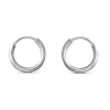 Studio Jewellery Hoop Earrings | Earrings-Plain 14mm Silver Hoop Earrings