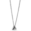 Studio Jewellery Necklaces-Plain Triangle Silver Necklace