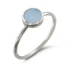 Studio Jewellery Gem Stone Rings | Rings-Round Blue Shell Silver Ring