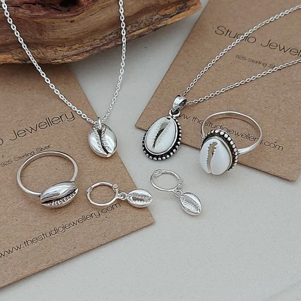 Studio Jewellery Rings-Silver Cowrie Ring