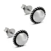 Studio Jewellery Stud Earrings | Earrings-Silver Dome Stud Earrings