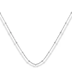 Studio Jewellery Necklaces-Silver Dot Cable Chain Necklace