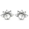 Studio Jewellery Stud Earrings | Earrings-Simple Mandala Silver Earring Studs