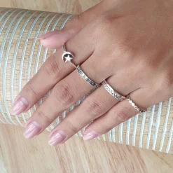 Studio Jewellery Feature & Stacker Rings | Rings-Slim Braid Silver Ring