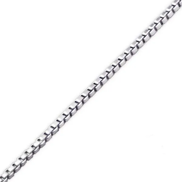 Studio Jewellery Necklaces-Slim Silver Box Chain Necklace