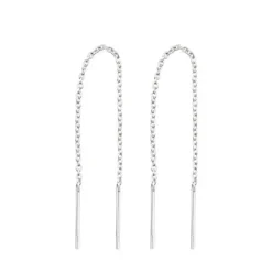 Studio Jewellery Earring Jackets And Threaders | Earrings-Small Bar Threader Silver Earrings